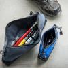 imageKlein Tools 55559 StandUp Zipper Bag Tool Pouch with Carabiners 7Inch Blue and 14Inch Gray Utility Bags with Reinforced Bottom 2PackHOLSTER
