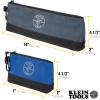 imageKlein Tools 55559 StandUp Zipper Bag Tool Pouch with Carabiners 7Inch Blue and 14Inch Gray Utility Bags with Reinforced Bottom 2PackHOLSTER