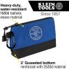 imageKlein Tools 55559 StandUp Zipper Bag Tool Pouch with Carabiners 7Inch Blue and 14Inch Gray Utility Bags with Reinforced Bottom 2PackHOLSTER