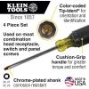 imageKlein Tools 85664 Screwdriver Set Made in USA Square Recess with Color Coded Handles and Heat Treated Chrome Plated Shafts 4Piece