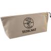 imageKlein Tools 5539LBLU Zipper Bag Large 16Inch Canvas Tool Pouch for Tool Storage with Brass Zipper and Grommet for Hanging BlueNatural