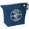 imageKlein Tools 5539NAT Zipper Bag Canvas Tool Pouch is 10Inch Consumables Bag for Storing Parts Brass Grommet for Easy Hanging NaturalBlue