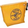 imageKlein Tools 5539NAT Zipper Bag Canvas Tool Pouch is 10Inch Consumables Bag for Storing Parts Brass Grommet for Easy Hanging NaturalYellow