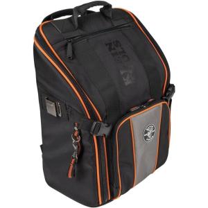 imageKLEIN TOOLS 55655 Tool Bag Backpack Tradesman Pro Tool Station with 21 Pockets and Large Interior Includes Flashlight with Work LightBackpack with Worklight