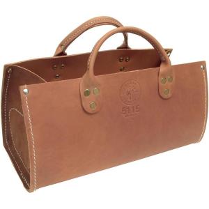 imageKlein Tools 5115 Tool Bag Leather Tote for Hand Tools is Extra Heavy Duty Organizer with Double Ply Bottom