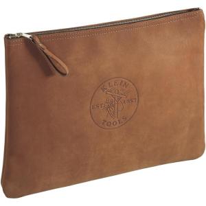 imageKlein Tools 5136 Zipper Bag Contractors Leather Portfolio with Heavy Duty Zipper CloseNylon