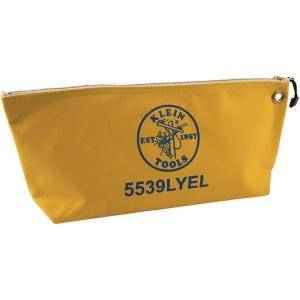 imageKlein Tools 5539LBLU Zipper Bag Large 16Inch Canvas Tool Pouch for Tool Storage with Brass Zipper and Grommet for Hanging BlueYellow
