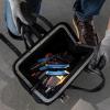 imageKlein Tools 510212BLK Heavy Duty Black Canvas Tool Bag Tool Tote MultiPurpose Bag with Wide Hinged Opening and Leather Handles 12Inch