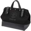 imageKlein Tools 510212BLK Heavy Duty Black Canvas Tool Bag Tool Tote MultiPurpose Bag with Wide Hinged Opening and Leather Handles 12Inch