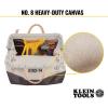 imageKlein Tools 510216 Heavy Duty Natural Canvas Tool Bag Tool Tote MultiPurpose Bag with Wide Hinged Opening and Leather Handles 16Inch14Inch