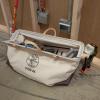 imageKlein Tools 510224 Heavy Duty Natural Canvas Tool Bag Tool Tote MultiPurpose Bag with Wide Hinged Opening and Leather Handles 24Inch24Inch