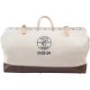 imageKlein Tools 510224 Heavy Duty Natural Canvas Tool Bag Tool Tote MultiPurpose Bag with Wide Hinged Opening and Leather Handles 24Inch24Inch