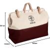 imageKlein Tools 510524 Tool Bag Heavy Duty Canvas Tool Storage with MoistureResistant Vinyl Bottom and Steel Frame for Rugged Use 24Inch20Inch