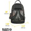 imageKlein Tools 55421BP14CAMO Tool Bag Backpack Heavy Duty Tradesman Pro Tool Organizer  Tool Carrier has 39 Pockets Molded Base Camo DesignCamo Backpack