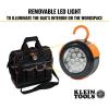 imageKlein Tools 55431 Tool Bag with Molded Bottom Padded Shoulder Strap and Lighted Tool Storage with 31 PocketsLighted Tool Bag