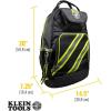imageKlein Tools 55597 Tool Bag Backpack Tradesman Pro Tool Organizer with 39 Pockets Reflective Hi Viz Padded Shoulder Straps Molded Base