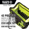 imageKlein Tools 55599 Zipper Bags High Visibility Tool Pouches HeavyDuty 1680d Ballistic Weave Black Reflective Gray Green Accents 2PackTool Bag