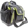 imageKlein Tools 55599 Zipper Bags High Visibility Tool Pouches HeavyDuty 1680d Ballistic Weave Black Reflective Gray Green Accents 2PackTool Bag