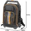 imageKlein Tools 55604 Rolling Tool Backpack Tool Bag with 28 Pockets Heavy Duty Retractable Handle Large Storage Interior 3Inch WheelsTool Backpack