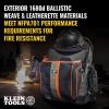 imageKlein Tools 55665 Ironworker and Welder Backpack Fire Resistant Exterior 27 Pockets Hold Welding Helmet Hard Hat 36Inch Connecting Bar