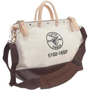 imageKlein Tools 510218SP Deluxe Canvas Tool Bag Made of Natural Canvas with 13 Interior Pockets and Detachable Shoulder Strap 18Inch16Inch