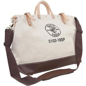 imageKlein Tools 510218SP Deluxe Canvas Tool Bag Made of Natural Canvas with 13 Interior Pockets and Detachable Shoulder Strap 18Inch18Inch