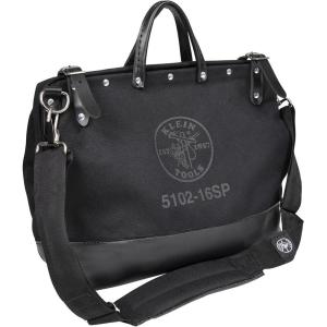 imageKlein Tools 510218SPBLK Tool Bag Large 18Inch Deluxe Canvas Tool Bag and Organizer with 13 Pockets and Shoulder Strap Black16Inch