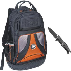 imageKlein Tools 80115 Backpack Kit with Tradesman Pro 39Pocket Backpack and Electricians Pocket Knife 2PieceBackpack With Knife