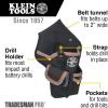 imageKlein Tools 5183 Tool Bag Tradesman Pro Drill Pouch 1680d Material Drill Holster with Pockets for Tools and Bits