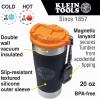 imageKlein Tools 55580 Stainless Steel Tumbler with FlipTop Lid Insulated 20 Oz Tradesmans Double Wall Vacuum Mug Slipresistant Sleeve