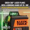 imageKlein Tools 93CPLG Compact SelfLeveling Laser Level Bright Green 360Degree Laser Planes Rechargeable Magnetic Mount