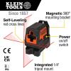 imageKlein Tools 93MCLS SelfLeveling Laser Level Mini CrossLine Level Leveling Alignment Tool Bright Red Horizontal and Vertical LinesGreen Line