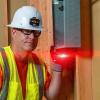 imageKlein Tools 93MCLS SelfLeveling Laser Level Mini CrossLine Level Leveling Alignment Tool Bright Red Horizontal and Vertical LinesOrangeBlack