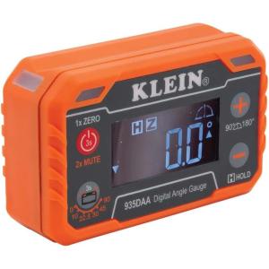 imageKlein Tools 80155 2Piece Digital Electronic Level and Angle Gauge Set with LED Angle Alert Plumbers Kit Straps 090 and 0180 DegreesLevel