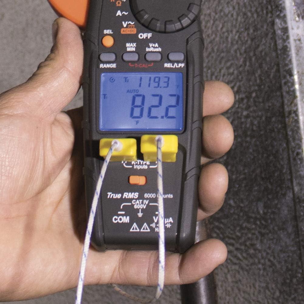 imageKlein Tools 69435 KType Thermocouple Replacement for Clamp and Digital MultiMeters with Lead or MiniPlug InputsMini Plug Type K Connectors