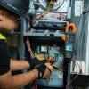 imageKlein Tools CL445 HVAC Clamp Meter AutoRanging TRMS NCVT Measures Voltage Current Temperature Micro Amps InRush and More
