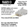imageKlein Tools VDV826702 PassThru Modular Data Plug RJ45 CAT5E Gold Plated Pass Through Connectors 50PackQuantity 10
