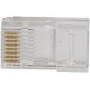 imageKlein Tools VDV826703 PassThru Modular Data Plug RJ45 CAT6 Gold Plated Pass Through Connectors 50PackQuantity  200 Connectors