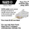 imagePassThru Modular Data Plugs RJ45CAT6 10Pack Gold Plated Power Over EthernetFCCULRoHS Compliant For Solid or Stranded Cable