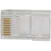 imagePassThru Modular Data Plugs RJ45CAT6 10Pack Gold Plated Power Over EthernetFCCULRoHS Compliant For Solid or Stranded Cable