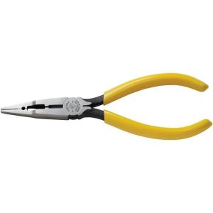 imageKlein Tools VDV026049 Crimping Long Nose Pliers With Curved Handles Grooved Jaws and Induction Hardened Steel