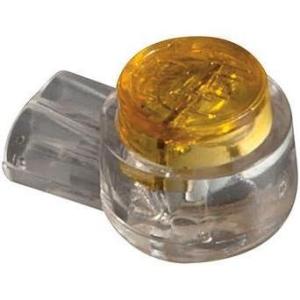 imageKlein Tools VDV826604 UY IDC Connectors UY 2226 AWG Pack of 25 AddTerminate Telephone Line GelFilled Gold PlatingIDC 2 Wire Yellow  25 Pack