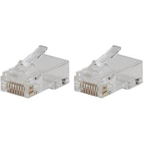 imageKlein Tools VDV826702 PassThru Modular Data Plug RJ45 CAT5E Gold Plated Pass Through Connectors 50PackQuantity 10 Pack of 2