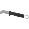 imageKlein Tools 15703LR Linemans Skinning Knife Made in USA Ergonomic Handle with Finger Grooves 3Inch Fixed Hook Blade with NotchHook Blade and Ring