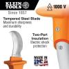 imageKlein Tools 15703LR Linemans Skinning Knife Made in USA Ergonomic Handle with Finger Grooves 3Inch Fixed Hook Blade with NotchInsulated