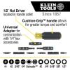 imageKlein Tools 32527HD KNECT 11in1 HVAC MultiBit ScrewdriverNut Driver Impact Rated with Phillips Slotted Square and Schrader Bits11in1 Impact