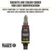 imageKlein Tools 32767 Impact Driver SAE 3in1 Impact Socket and Bit Holder Flip Socket with 14Inch and 516Inch Hex Drivers 5Inch Length1 Count Pack of 1