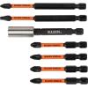 imageKlein Tools 33801 Impact Driver Bit Set with Magnetic Nut Drivers ProFlex S2 Steel Phillips Slotted Square TORX Bits with Case MODBox Compatible 40Piece