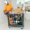 imageKlein Tools 54831MB MODbox Utility Cart 2Shelf Heavy Duty Rolling Tool Cart 500Pound Capacity 6Inch Wheels for Jobsite Warehouse