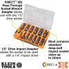 imageKlein Tools 65111IMPCTM KNECT Deep Well Impact Socket Set 12Inch Drive Metric Color Coded MODbox Case Impact Adapter and Extension 14PieceMetric